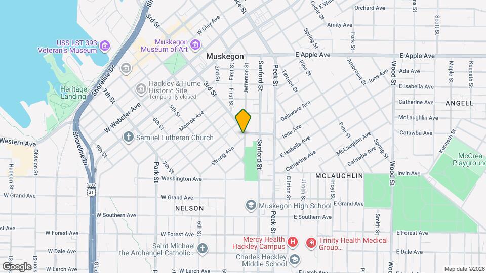 114 Strong Ave Map and Location Details