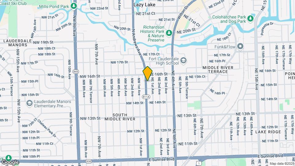 1516 N Andrews Ave Mapa y Detalles de la Ubicación