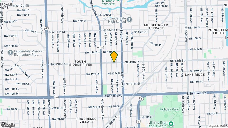 206 NE 13th St Map and Location Details