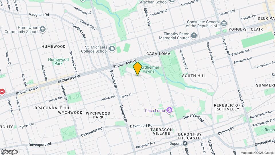 152 Lyndhurst Ave Map and Location Details