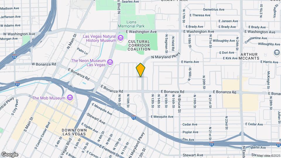 641 N Maryland Pkwy Map and Location Details