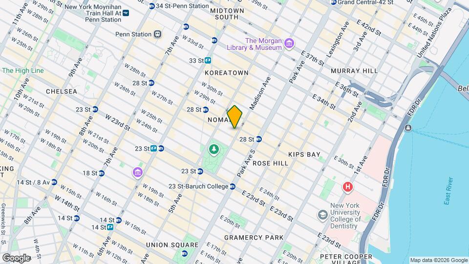 66 Madison Ave Mapa y Detalles de la Ubicación