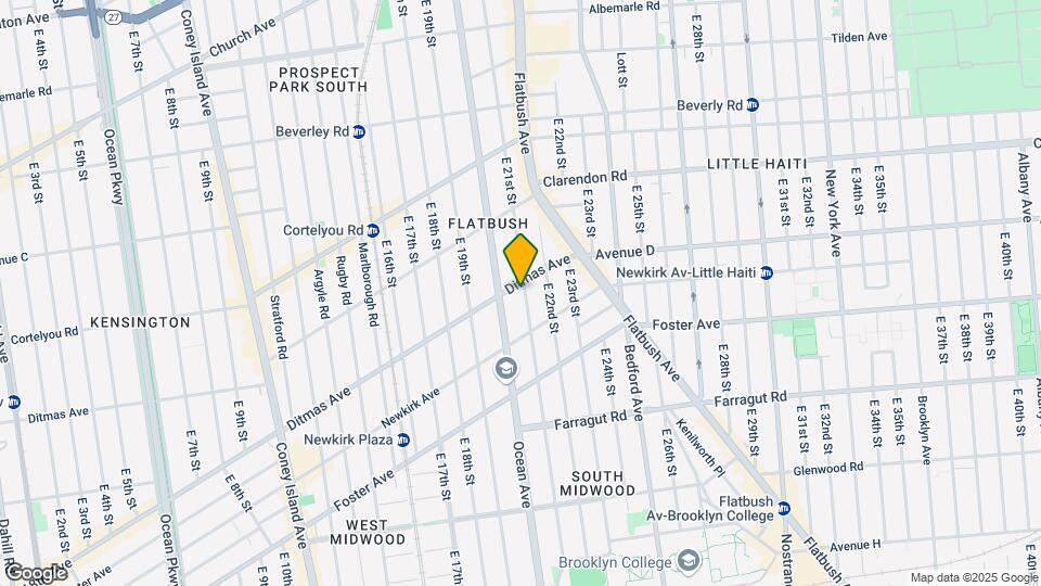 590 E 21st St Map and Location Details