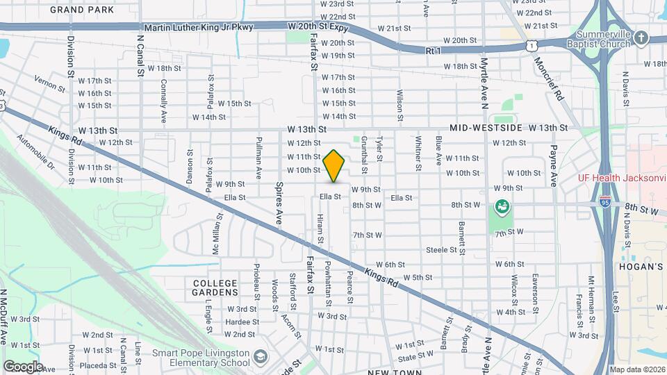 1740 W 9th St Map and Location Details