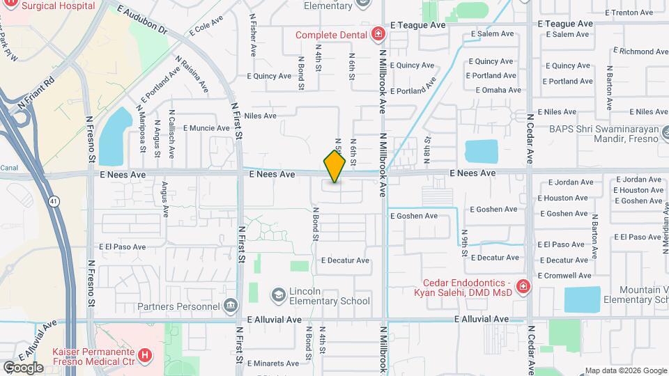 872 E Green Acres Dr Map and Location Details