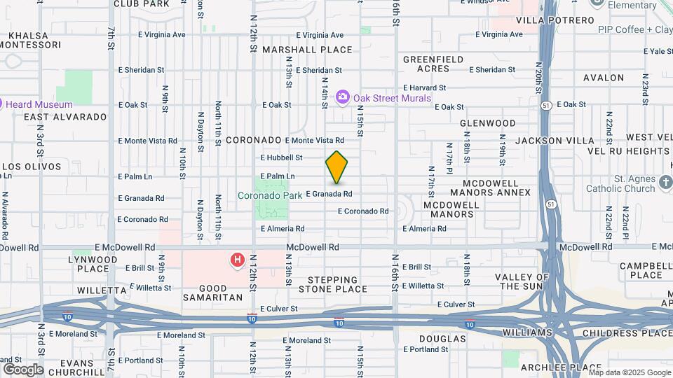 1416 E Granada Rd Map and Location Details