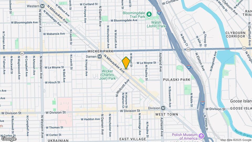 1431-1437 N Milwaukee Ave Map and Location Details