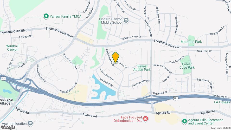 5540 Lake Lindero Dr Map and Location Details