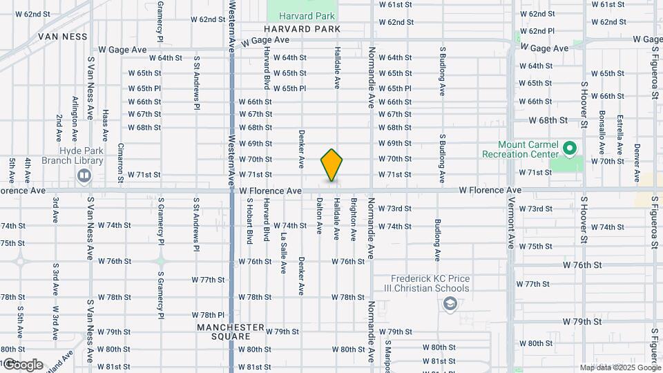 1509 W Florence Ave Mapa y Detalles de la Ubicación
