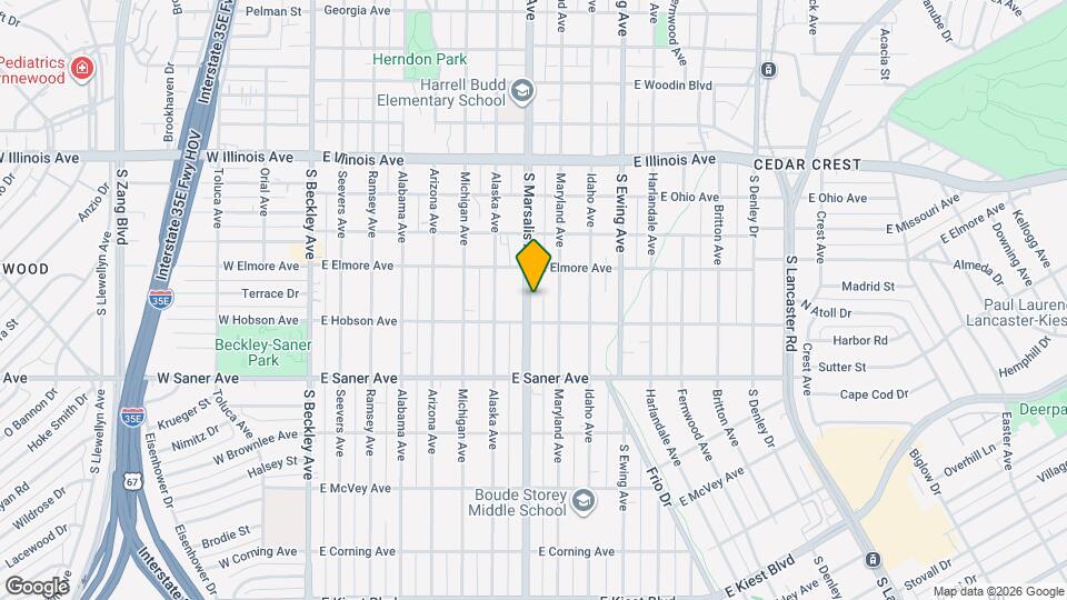 2628 S Marsalis Ave Mapa y Detalles de la Ubicación