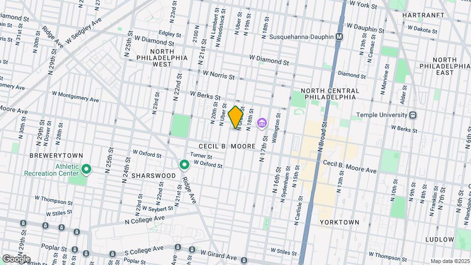 1728 N Gratz St, Unit B Map and Location Details
