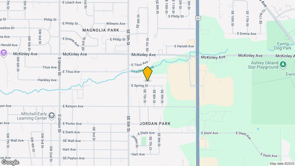 704 E Spring St Map and Location Details