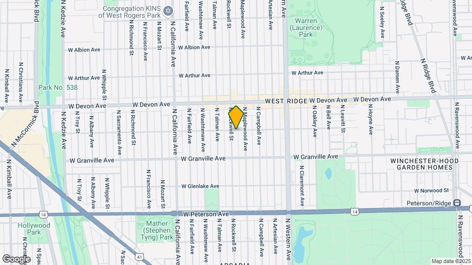 6253 N Rockwell St Mapa y Detalles de la Ubicación