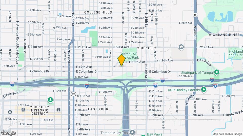2925 E 17th Ave Map and Location Details