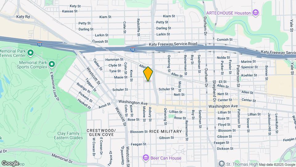 1315 Asbury St Map and Location Details