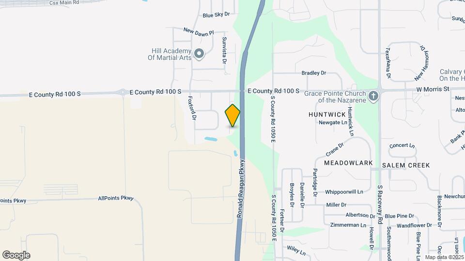 10293 E County Rd 100 S Map and Location Details