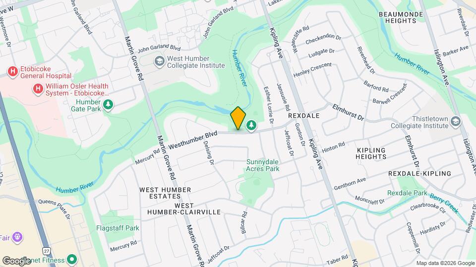 59 Westhumber Blvd Map and Location Details