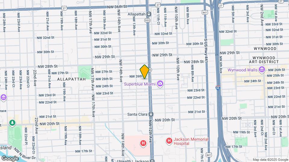 1243 NW 25th St Map and Location Details