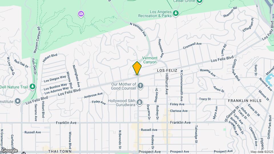 4701 Los Feliz Blvd Map and Location Details