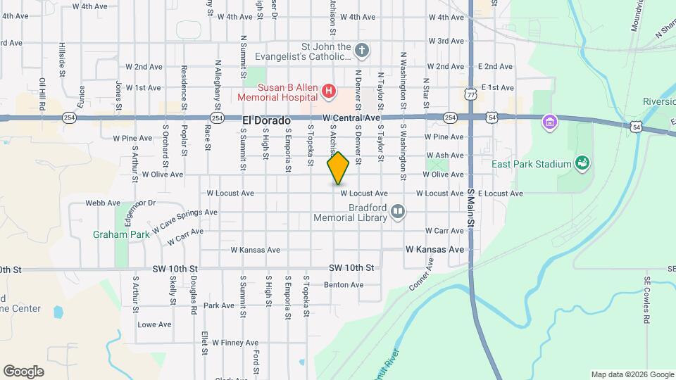 628 W Locust Ave Map and Location Details