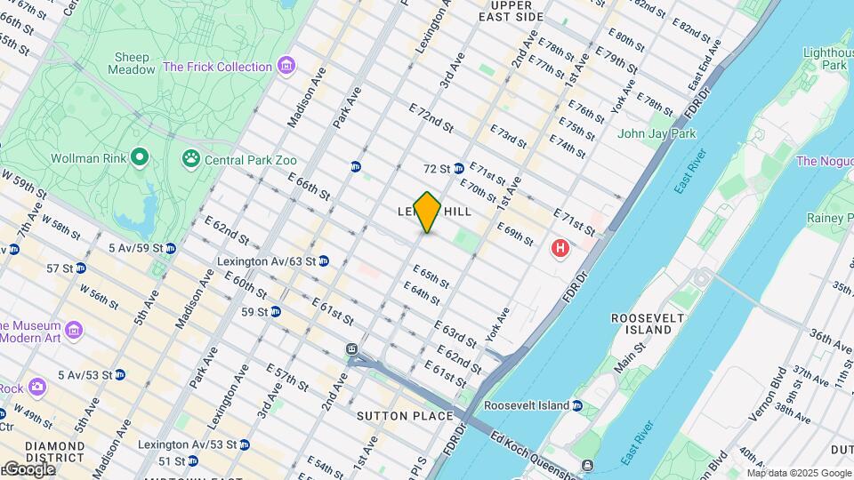 301 E 66th Street Map and Location Details
