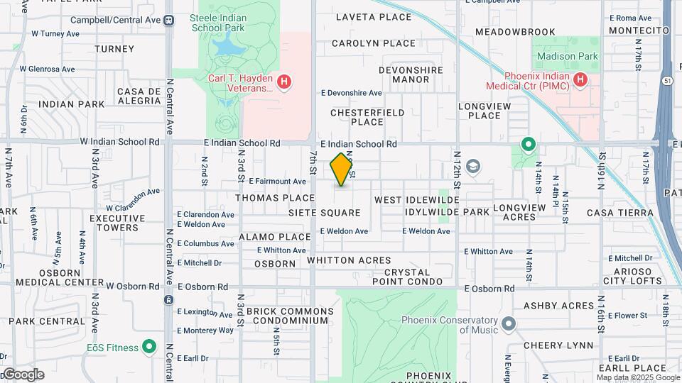 3831 North 8th St Map and Location Details