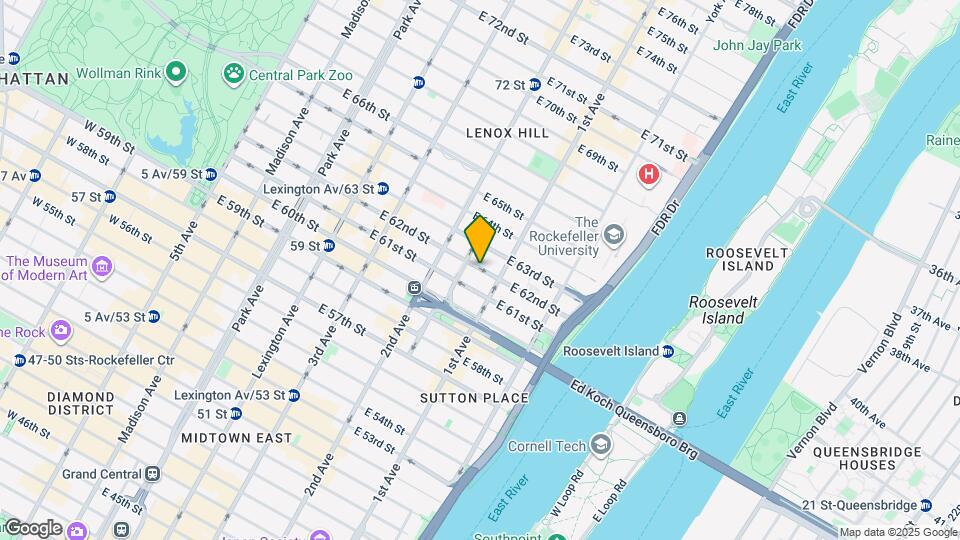 352 E 62nd St Map and Location Details