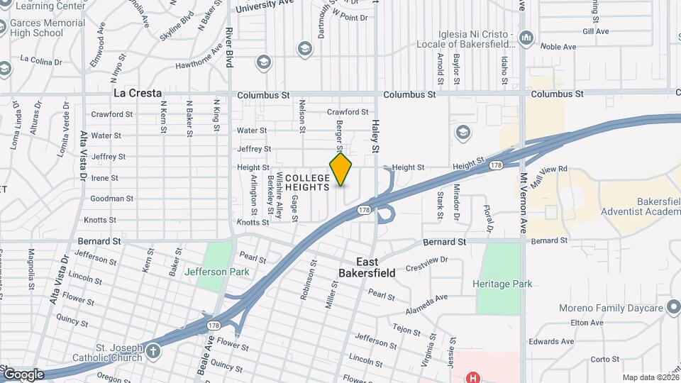 2306 Berger St Map and Location Details