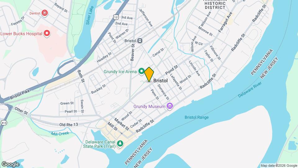 605 Pond St Map and Location Details