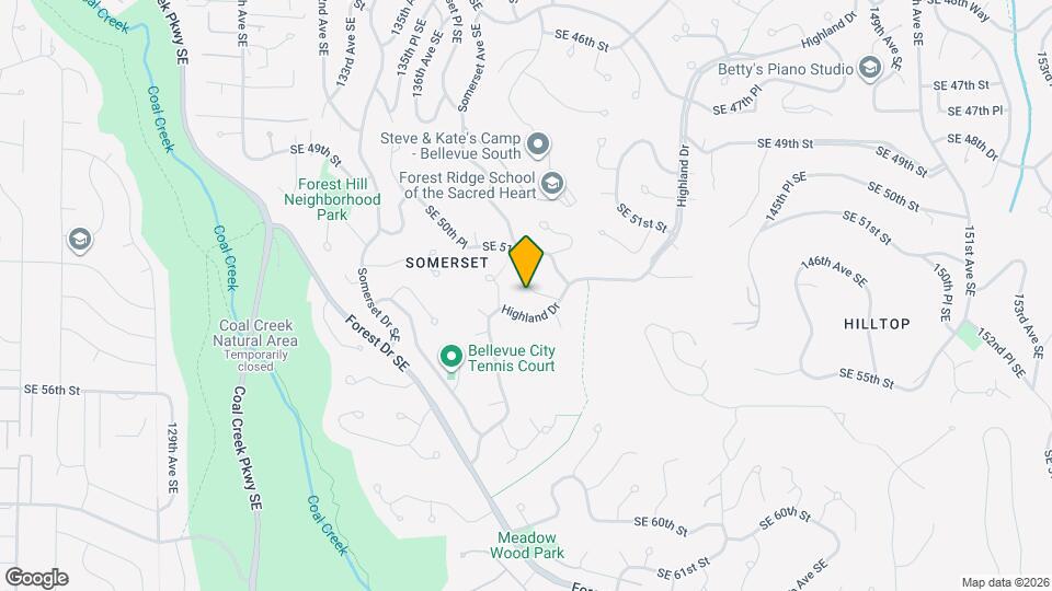 13815 SE 52nd Pl Map and Location Details