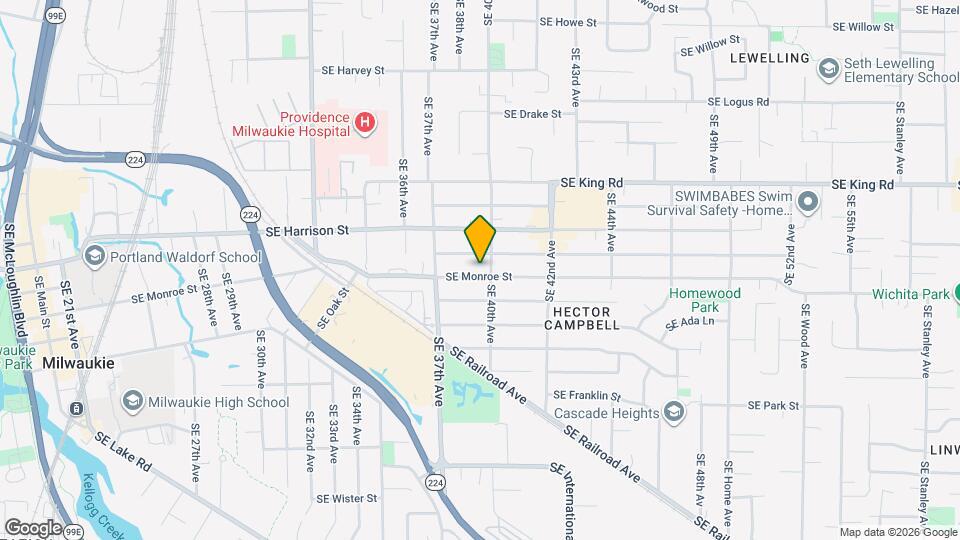 3919 SE Monroe St Map and Location Details