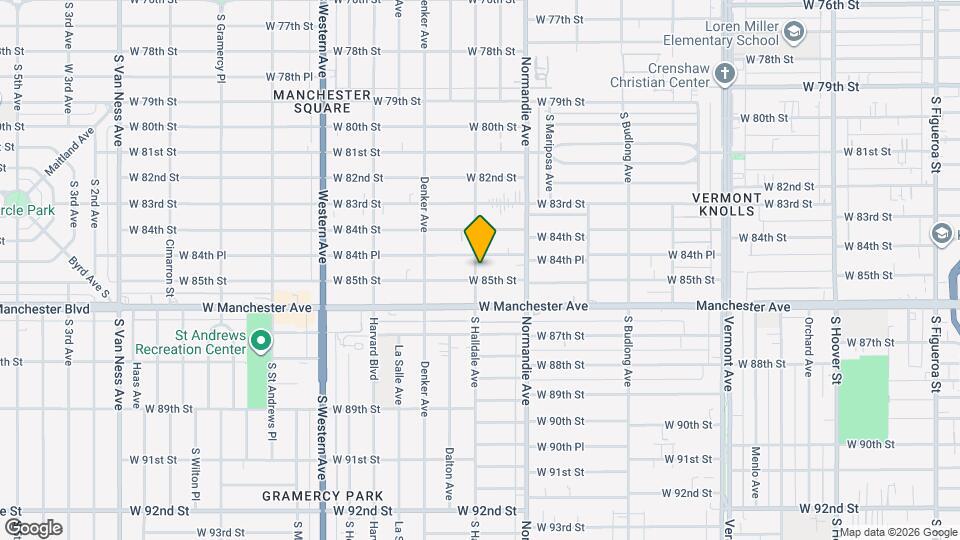 8468 S Halldale Ave Map and Location Details