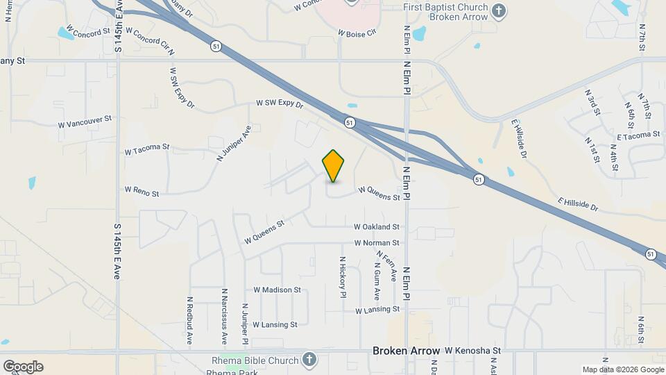 1611 N Hickory Ave Map and Location Details