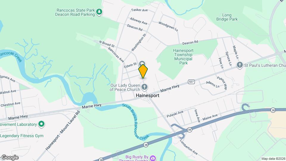 422 Hainesport Lumberton Rd Map and Location Details