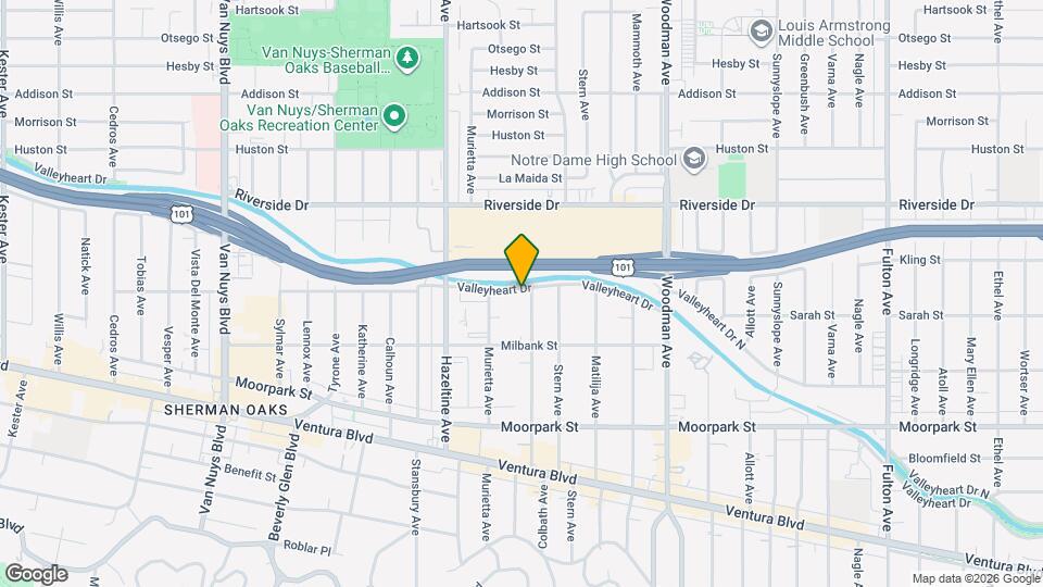 13944 Valleyheart Dr Mapa y Detalles de la Ubicación
