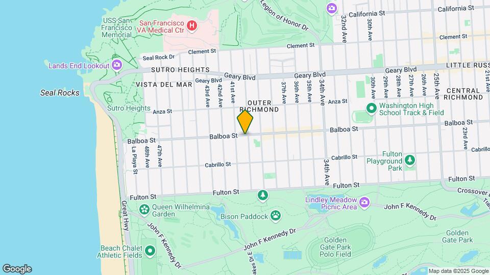 3907-3915 Balboa St Map and Location Details