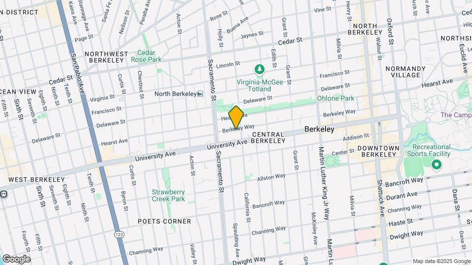 1542 Berkeley Way Map and Location Details