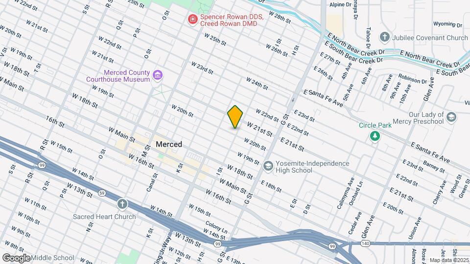 203 W 20th St Map and Location Details