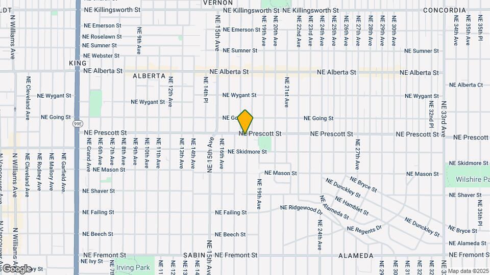1734 NE Prescott St Map and Location Details