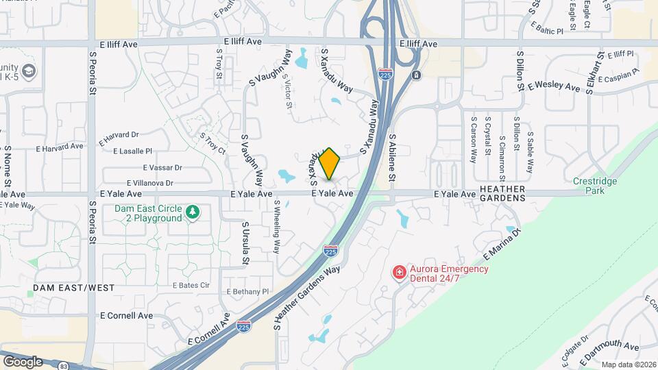 13605 E Yale Ave Map and Location Details