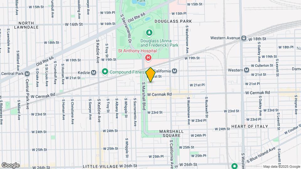 2876 W 21st Pl Map and Location Details