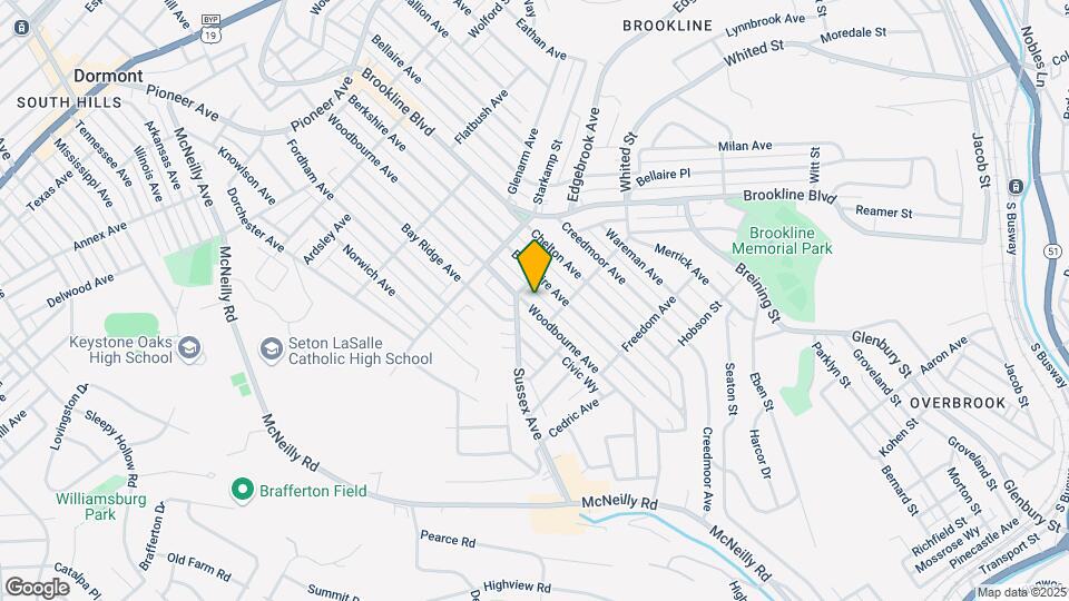 1115 Woodbourne Ave Map and Location Details
