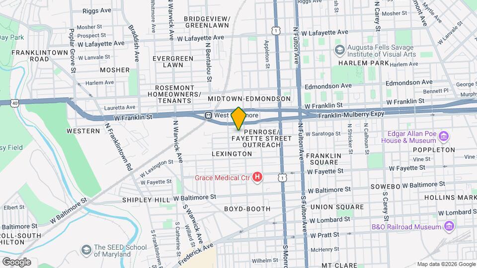 2102 W Saratoga St Map and Location Details