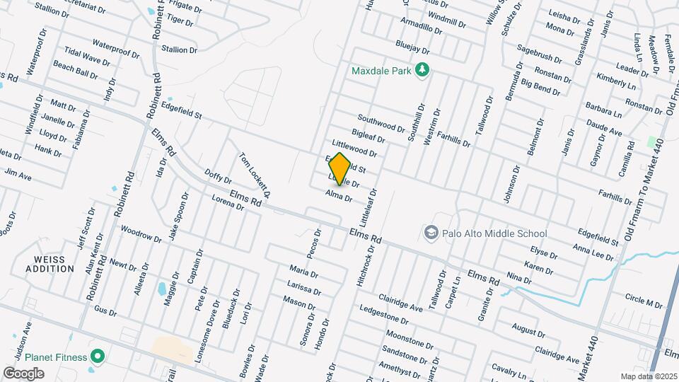 2705 Alma Dr-Unit -# B Map and Location Details