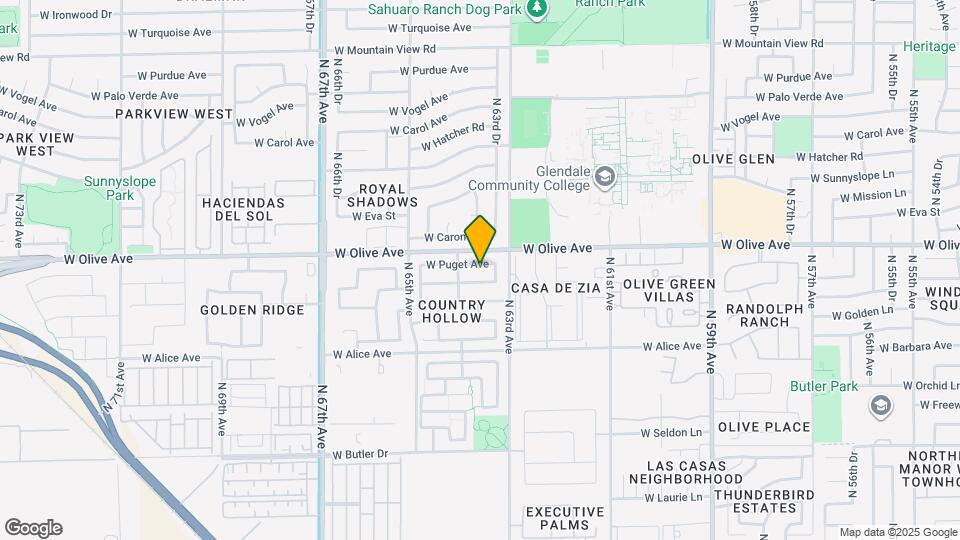 6329 W Puget Ave Mapa y Detalles de la Ubicación