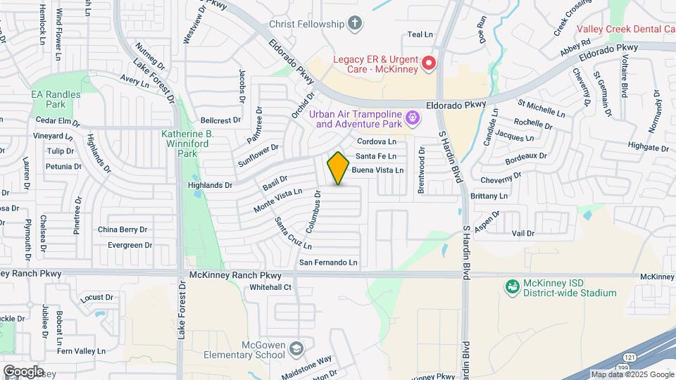 4413 Monte Vista Ln Map and Location Details