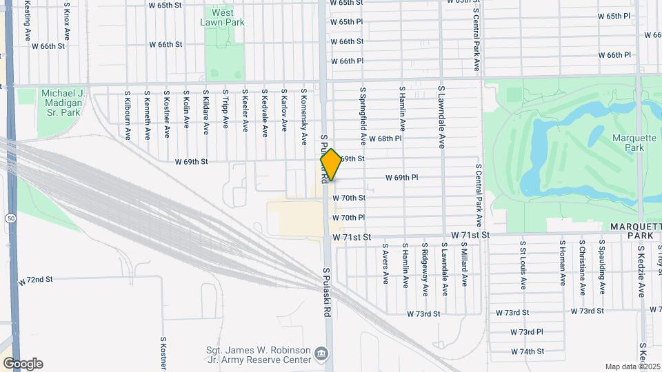 6939 S Pulaski Rd Map and Location Details