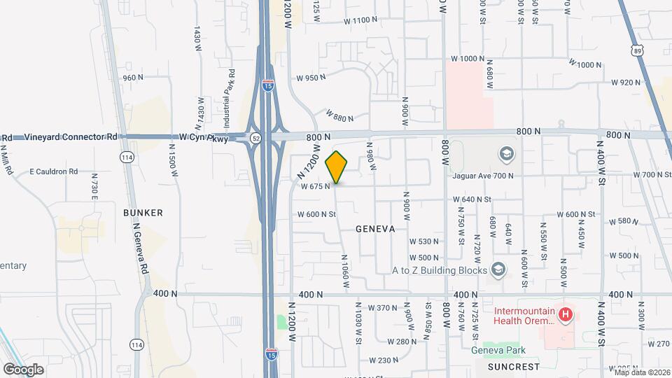 674 N 1060 W, Unit 7A Map and Location Details
