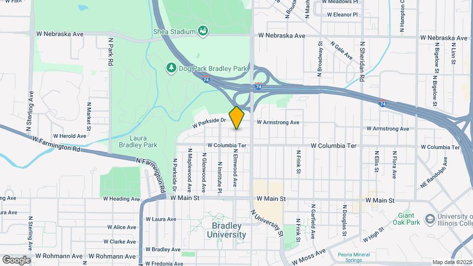 1314 N Elmwood Ave Map and Location Details