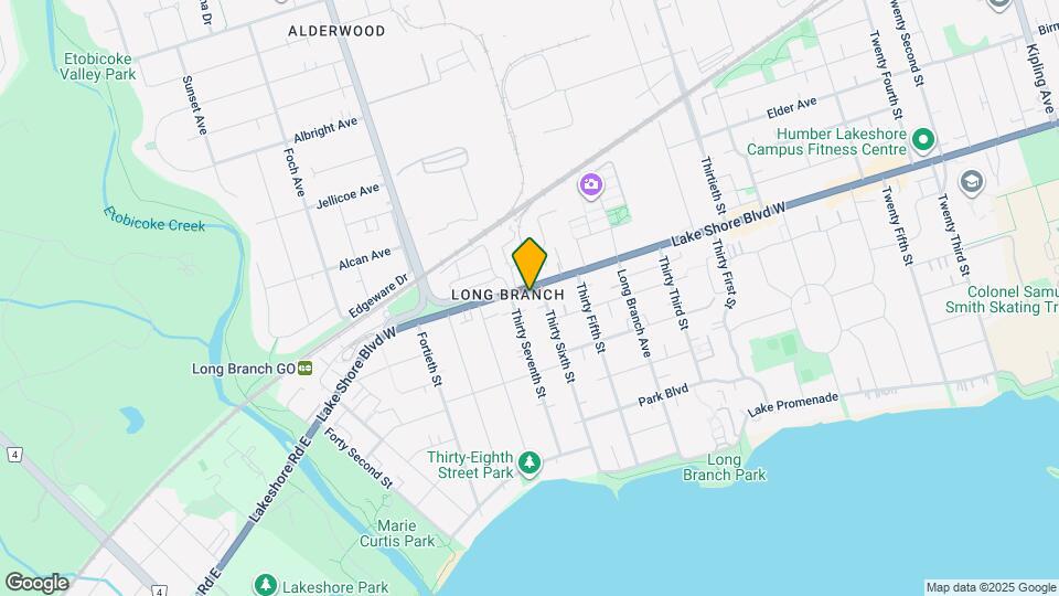 3661 Lake Shore Blvd W Map and Location Details